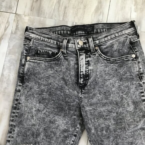 Veronica Beard Black Acid Wash Jeans 28/6 - Picture 3 of 10